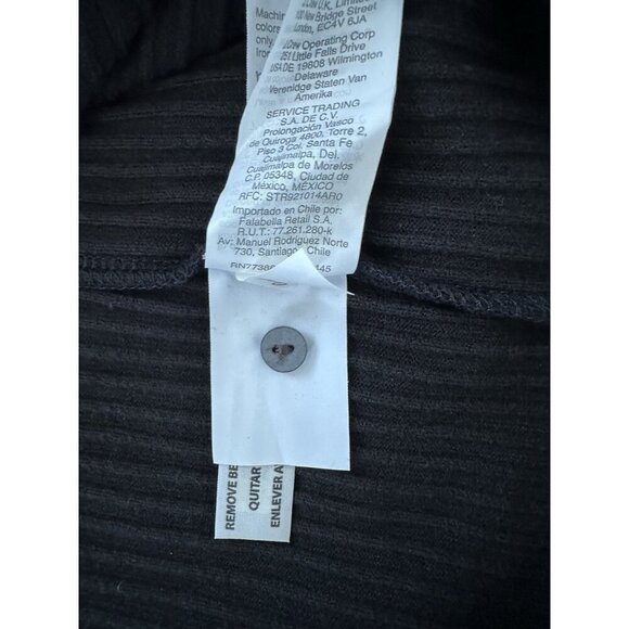 Madewell Dress Size M Button Front Ribbed Knit Mini Black Cotton Blend - Picture 6 of 12